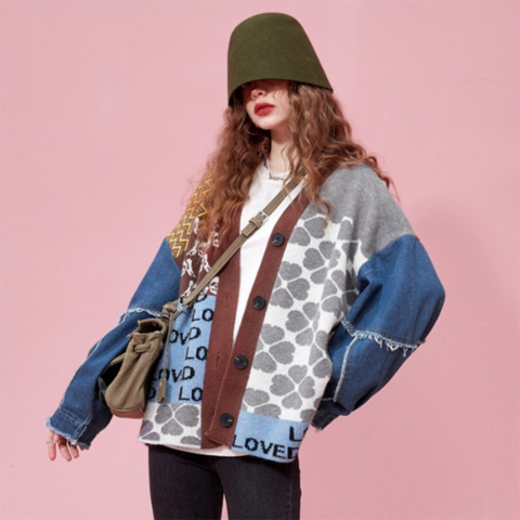 Nouveau Cardigan pour Femmes 2022 à Col V Large et Coupe Ample - Veste Gilet Tricotée Tendance en Gros for sale at factory direct price