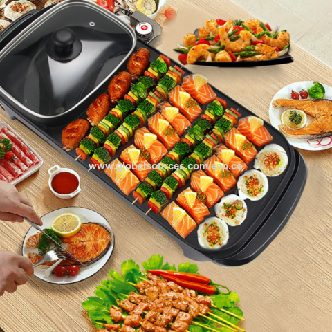 Smokeless Indoor Grill, 1200W Electric Grill Non-Stick Cooking