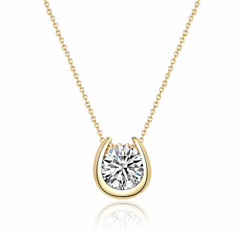 14k gold plated dainty pendant necklace