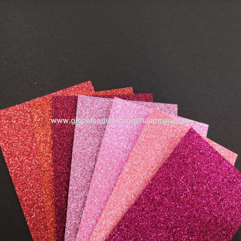 Buy Wholesale China Wholesale Colorful Glitter Paper Sheet Glitter Cardstock  Paper For Eyelashes Packaging Boxes & Glitter Paper at USD 0.16