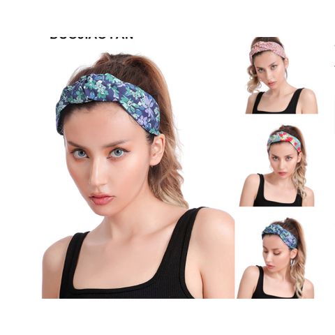 Factory Direct High Quality China Wholesale Hot Yoga Headbands Criss Cross  Head Wraps Vintage Printed Hair Scarves Stylish Elastic Hair Bands $0.8  from Huangyuxing Group Co. Ltd