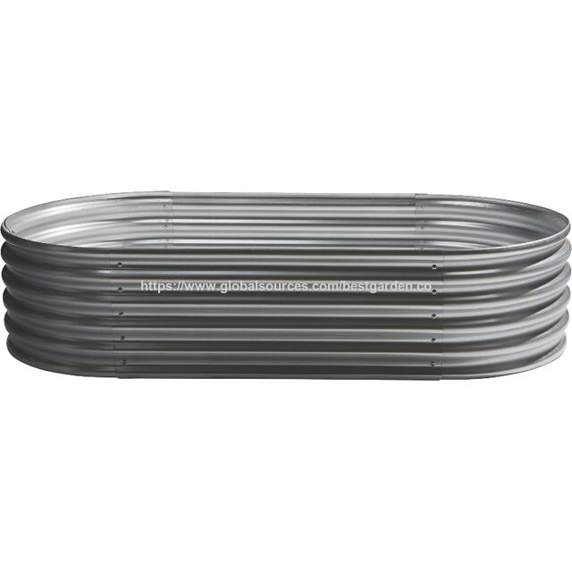 حوض الحديقة المموجة، أحواض أحواض زراعية مرتفعة مستديرة من الفولاذ للحديقة for sale at factory direct price