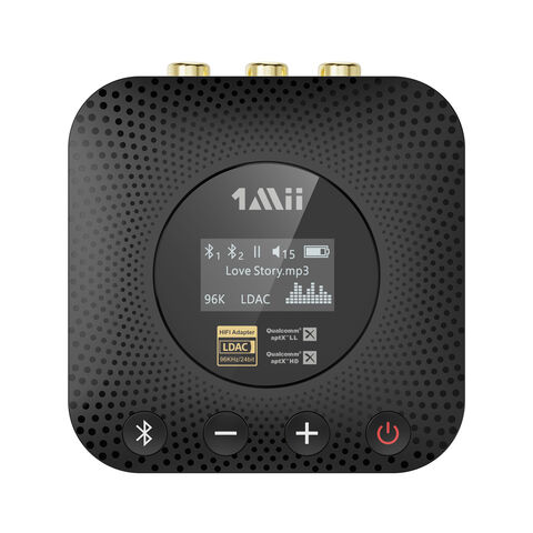 1Mii B06Pro+Receptor Bluetooth HiFi, Adaptador de audio inalámbrico  Bluetooth 5.1 de alta resolución w/LDAC para estéreo casero, receptor  Bluetooth de