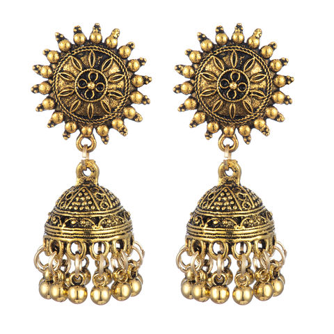 Crunchy Fashion Bollywood Style Stylish Traditional Indian Jewelry Drop Earrings for Women & Girls