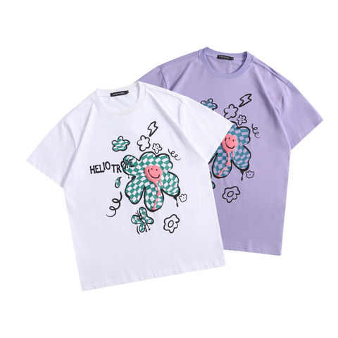 China Los muchachos adolescentes de la nueva moda imprimieron la recepción  blanca del pedido del OEM de la camiseta NUEVA encendido Global Sources,Los  pantalones cortos de punto de las mujeres,camisetas de algodón