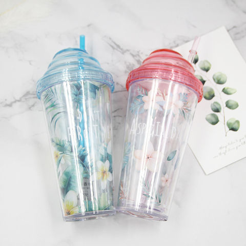Buy Wholesale China Wine Tumbler With Straw Cute Kids Straw Bottle Creative  Juice Double Wall Coffee Portable Tunbler & Tumblers at USD 1.5