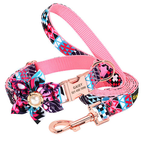 ARING PET Dog Collar and Leash, Velvet Dog Collar and Leash Set, Soft &  Comfy, Adjustable Collars for Dogs