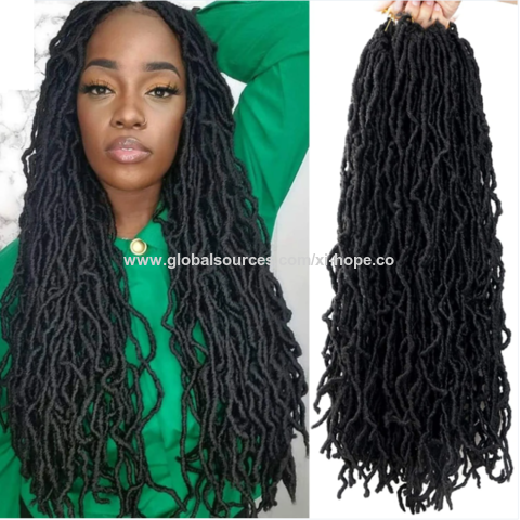 Buy Wholesale China Goddess Locs Crochet Hair Soft Locs 18 24 36 Inch Long  Curly Dreadlocks Braiding Hair Nu Faux Locs & Jumbo Crochet Braids at USD  1.89 | Global Sources