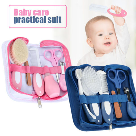 Compre Cuidado Del Bebé Al Por Mayor Kit De Higiene Set De Manicura Set De  Regalo Recién Nacido Tijeras De Uñas Cepillo De Pelo Set De Cuidado Del Bebé  y Cuidado Del