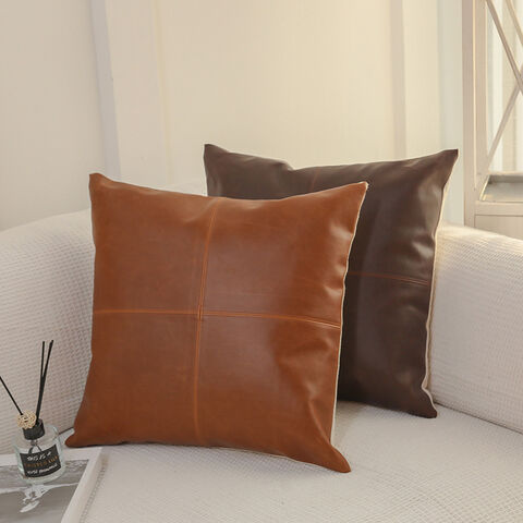 Faux Leather Throw Pillows, Faux Leather Toss Pillows