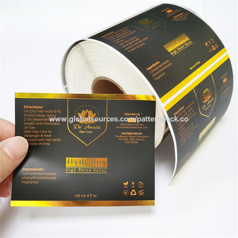 customized adhesive clear transparent foil stamp