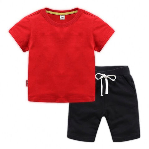 Ensemble de vêtements de sport pour bébé garçon et fille, 2 pièces, haut et  short solides