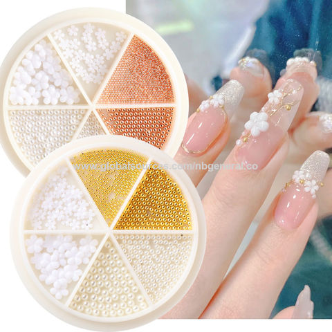 Wholesale Press On Nails Semi-Transparent Dainty Daisy Nail Decoration