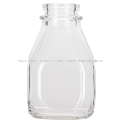32 oz. Square Quart Glass Milk Bottle, 48mm 48-Snap