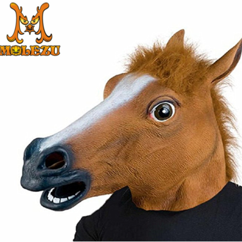 Buy Wholesale China 2022 New Hot-sale Horse Head Mask Cosplay Masquerade Weird  Funny Halloween Horse Head Mask Head Set & Halloween Mask at USD  |  Global Sources