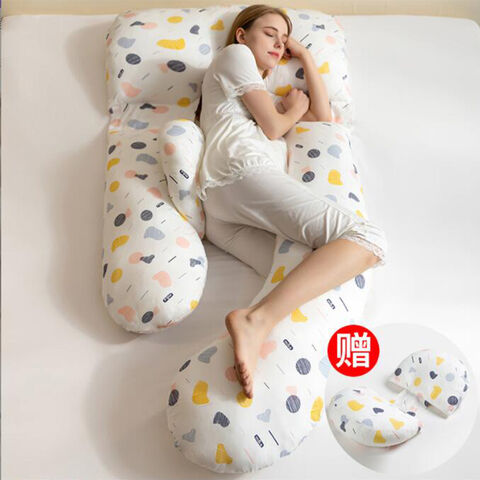 وسادة الحمل على شكل U مع غطاء مبرد ودعم جانبي قابل للفصل للظهر للنساء الحوامل for sale at factory direct price