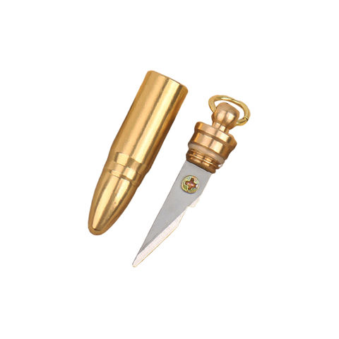 Real Bullet Handle Gold Blade