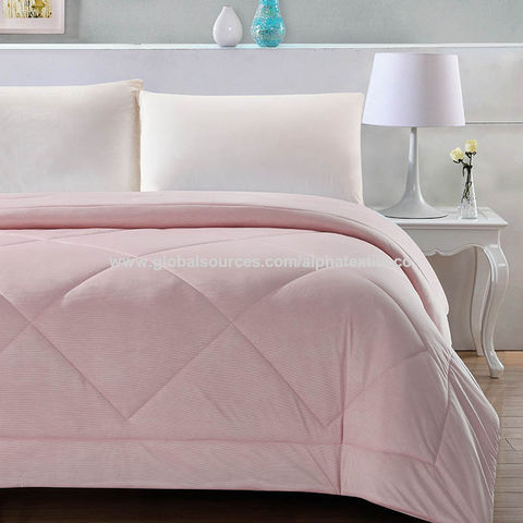 Polyester Microfibre Pink Quilt Cover, Pink And White Duvet Cover Double