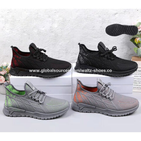 Buy Wholesale China Man Running Shoes, Walking Sneakers With Slip-on ...
