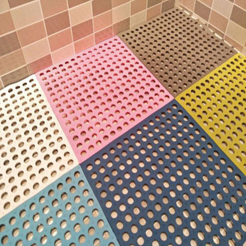 Pvc Bath Mat Interlocking Non Slip Drainage Floor Tiles Shower