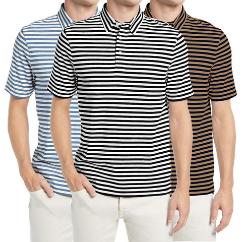 Buy Wholesale China Polo Shirt Men 2022 Striped Print T-shirts Buttons  Short Sleeve Shorts Men's Polo Shirt & Polo Shirts at USD  | Global  Sources
