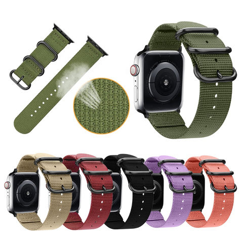 Pulseira de Relógio de Tecido Trançado de Alta Qualidade para iWatch 6 5 4 3 2 1 SE 38 44mm Smartwatch for sale at factory direct price
