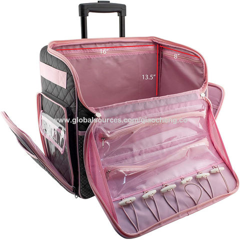 Tote Rolling Sewing Machine Carrying Case Bag with Wheels - China