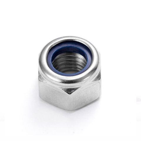 M5 M6 M8 M10 M12 Nyloc Nylock Nylon Lock Nuts Left Threaded A2 Stainless Steel
