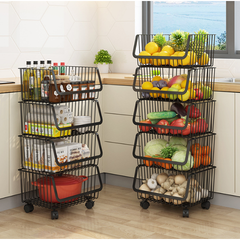 Multifunctional Detachable Kitchen Shelf Floor Sundries Fruit And