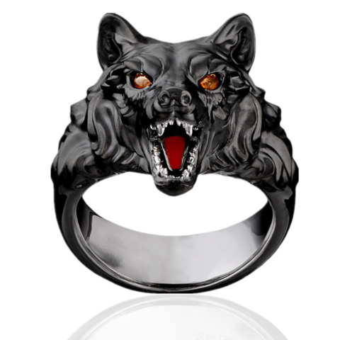 Anillo cabeza de online lobo