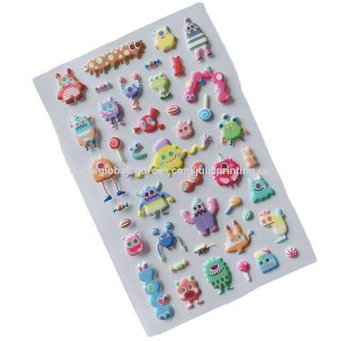 8 Sheets Alphabet 3D Stickers Kids Toddlers Puffy Stickers
