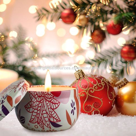 Bougie de Noël - motif sapin - Cire et Parfum