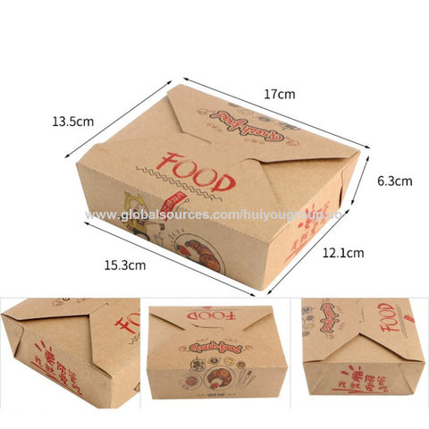 Caja pequeña para pollo - recipientes desechables, plegables para pollo