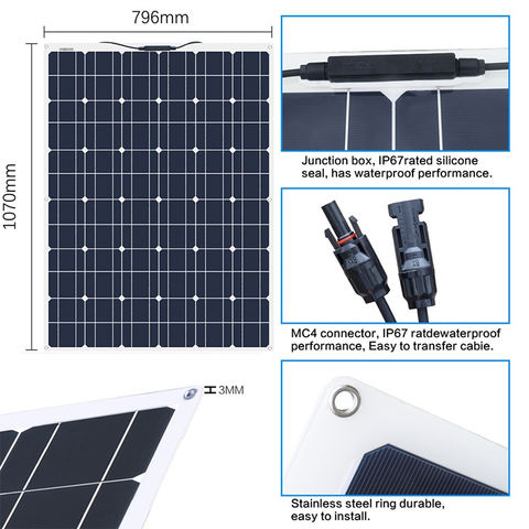 Buy Wholesale China Mono Semi-flexible Solar Panel 18v/140w ...