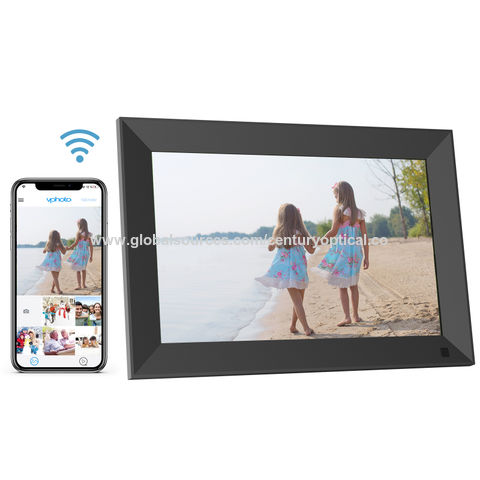 Moldura digital para fotos, moldura digital wi-fi de 10,1 polegadas com  armazenamento de 16 GB, moldura inteligente para tela sensível ao toque com  rotação automática, compartilhe fotos remotamente (Plugue UE)