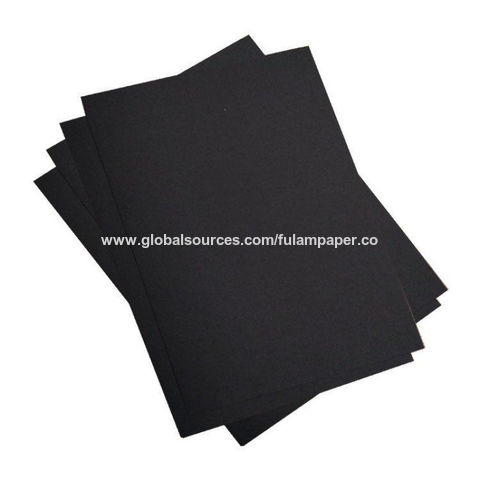 Álbum de cartón negro personalizado, papel Kraft en blanco, regalo