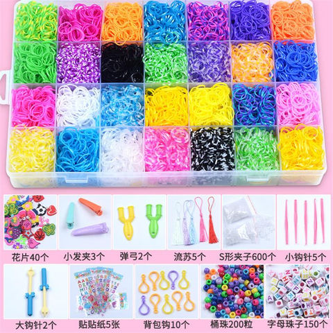 Rainbow Rubber Bands Refill Kit 28 Colors Making Girls Kids