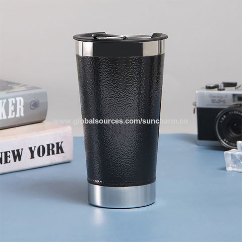 Double walled stainless steel coffee cup 580ml 