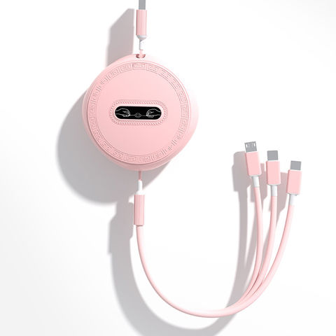 Günstiges 3A Datenkabel, einziehbares USB-Kabel für Mobiltelefone