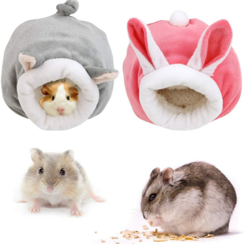 SAWMONG Mini lit chaud en coton léger pour hamster nain : :  Animalerie