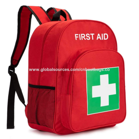 EMPTY Emergency First Aid Red Trauma Bag -Ideal for First Responders, EMT's  etc.