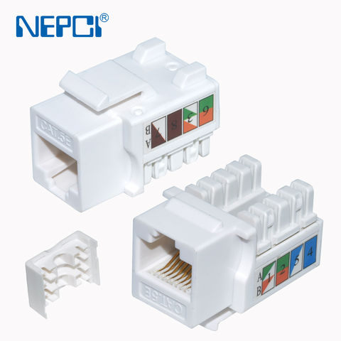 Buy Wholesale China RJ45 CAT5e CAT6 keystone jack XJY-NE-170 dual IDC ...