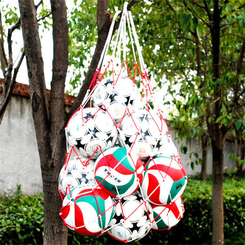 Large Storage Bag Ball Mesh Net Carry Bag Football Basketball Volleyball Holder