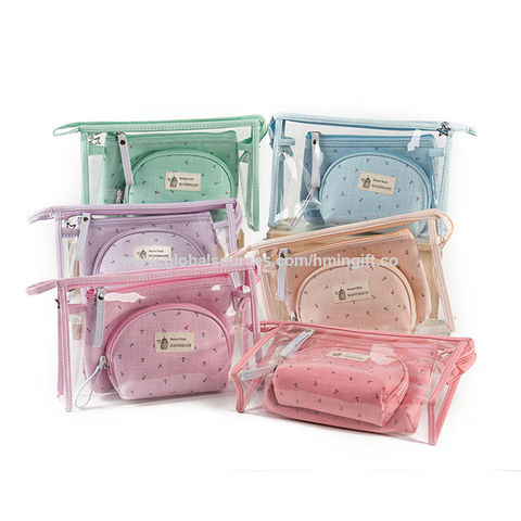 Buy Wholesale China 3pcs/set Zipper Cosmetic Bag Waterproof