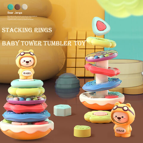 Vente chaude Jouet éducatif précoce pour enfants, Anneaux d'empilage multifonctionnels en plastique, Tour d'empilage pour bébé for sale at factory direct price
