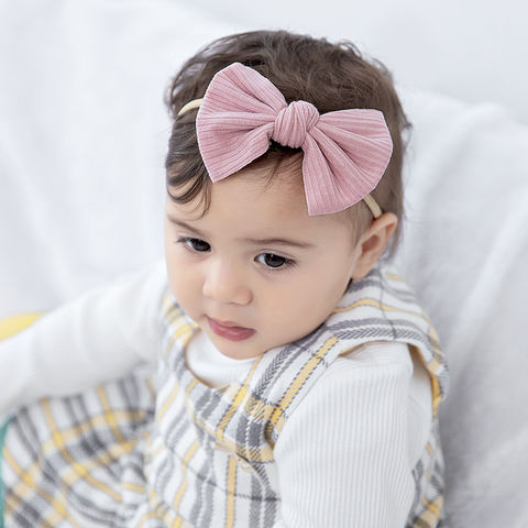 Buy Wholesale China Cute 21 Colors Bow Tie Elastic Knitted Fabric Baby  Headband Bow Hair Band Kids Hair Accessories & Children's Hair Bands at USD   | Global Sources