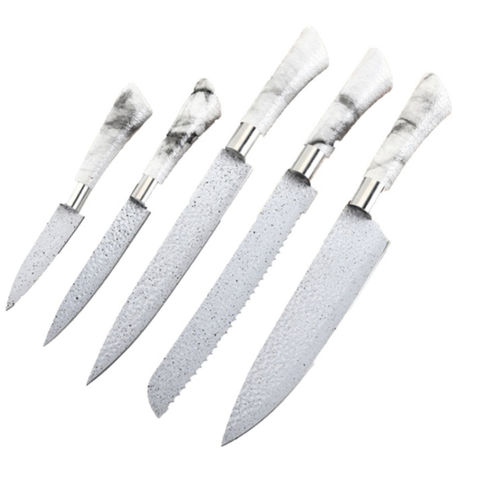 Marble Handle Non Stick Coating Chef's Knives Set for Cooking Tool - China  Knife and Knives Set price