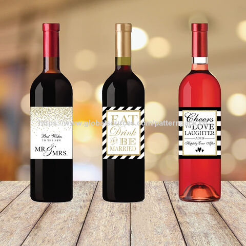 Tarros de regalo para damas de honor, etiquetas para botellas de vino de boda for sale at factory direct price
