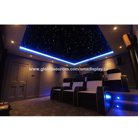 Top customized fiber optic lights twinkle star ceiling lamp RGBW wireless remote 