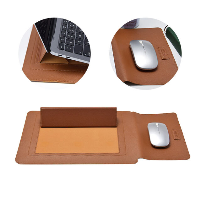 Pochette pour ordinateur portable Allinside 13" en cuir synthétique pour MacBook Air 11"/13"/15.4", étui avec support